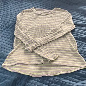 American Eagle Outfitters Ribbed Top in Purple and Green